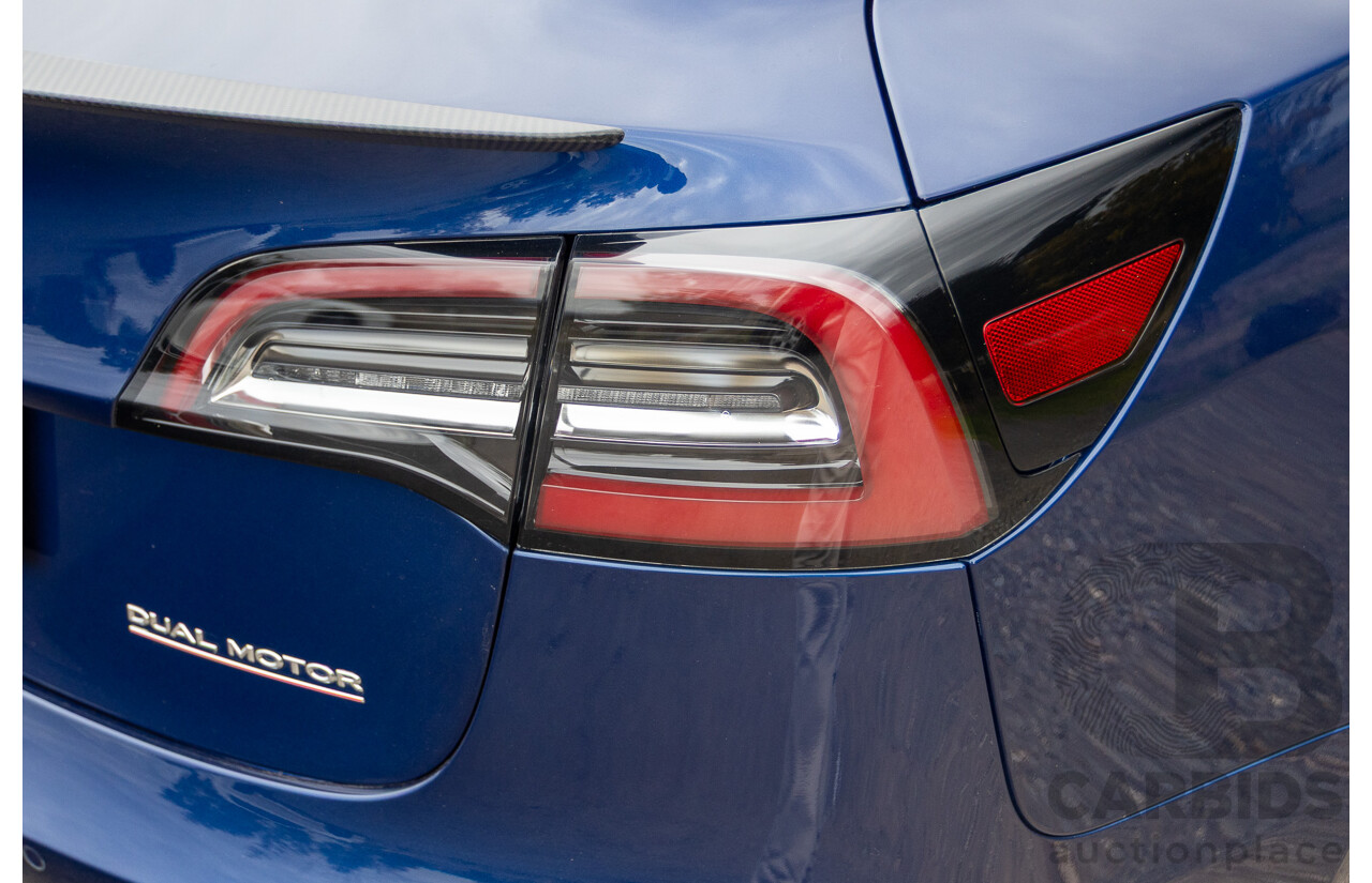 10/2020 Tesla Model 3 Performance (AWD) Dual Motor 4d Sedan Deep Blue Metallic - Dedicated Electric EV 335kw