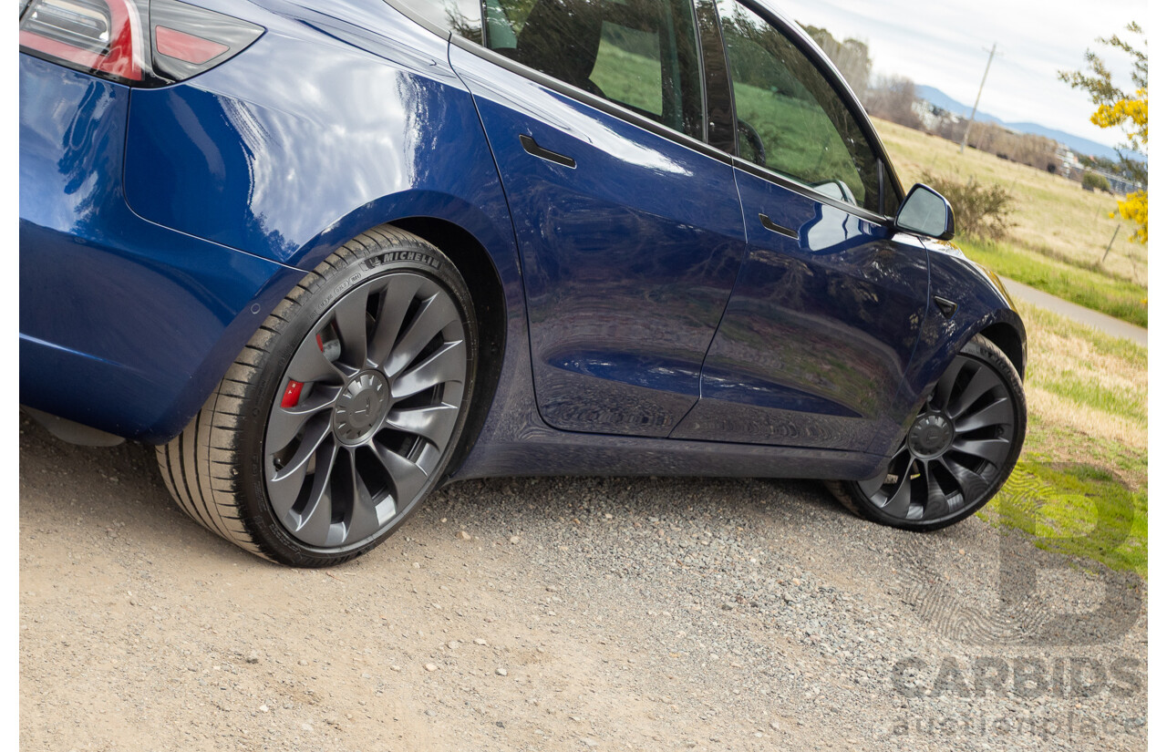 10/2020 Tesla Model 3 Performance (AWD) Dual Motor 4d Sedan Deep Blue Metallic - Dedicated Electric EV 335kw