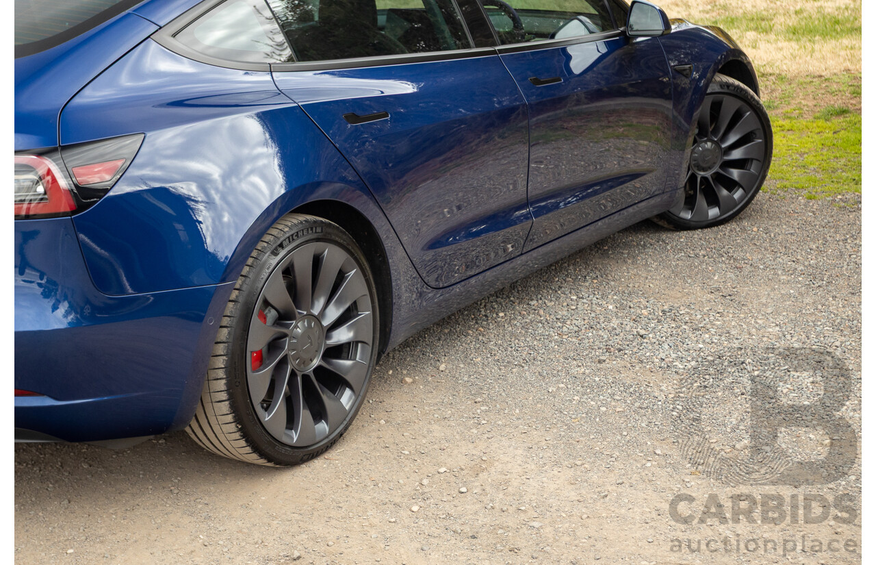 10/2020 Tesla Model 3 Performance (AWD) Dual Motor 4d Sedan Deep Blue Metallic - Dedicated Electric EV 335kw