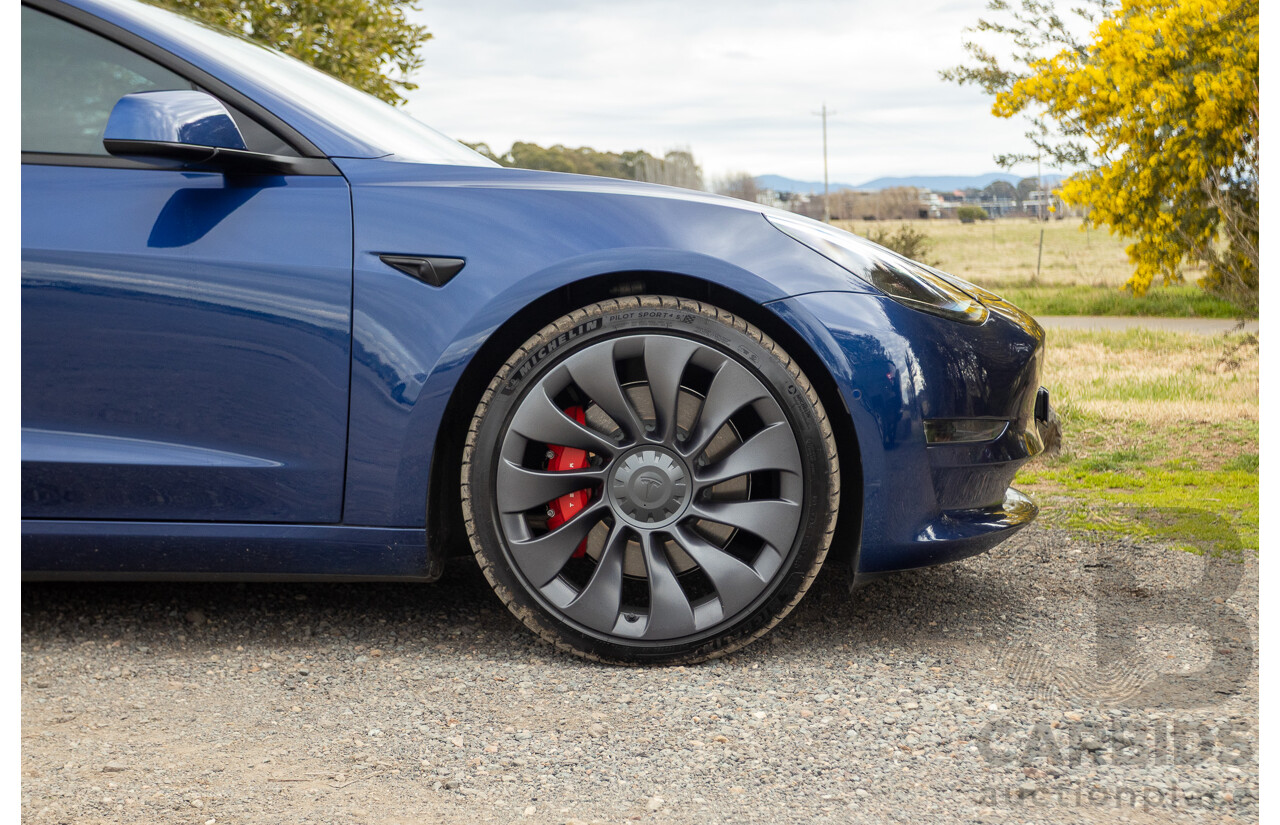 10/2020 Tesla Model 3 Performance (AWD) Dual Motor 4d Sedan Deep Blue Metallic - Dedicated Electric EV 335kw