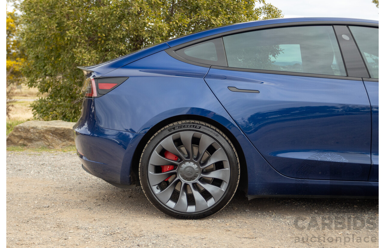 10/2020 Tesla Model 3 Performance (AWD) Dual Motor 4d Sedan Deep Blue Metallic - Dedicated Electric EV 335kw