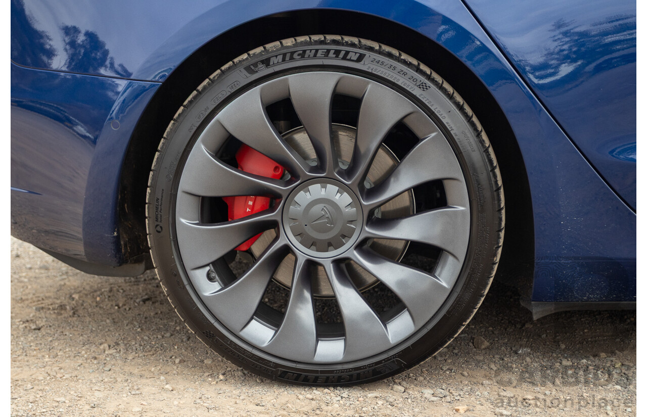 10/2020 Tesla Model 3 Performance (AWD) Dual Motor 4d Sedan Deep Blue Metallic - Dedicated Electric EV 335kw