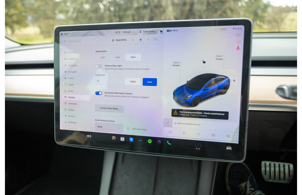10/2020 Tesla Model 3 Performance (AWD) Dual Motor 4d Sedan Deep Blue Metallic - Dedicated Electric EV 335kw