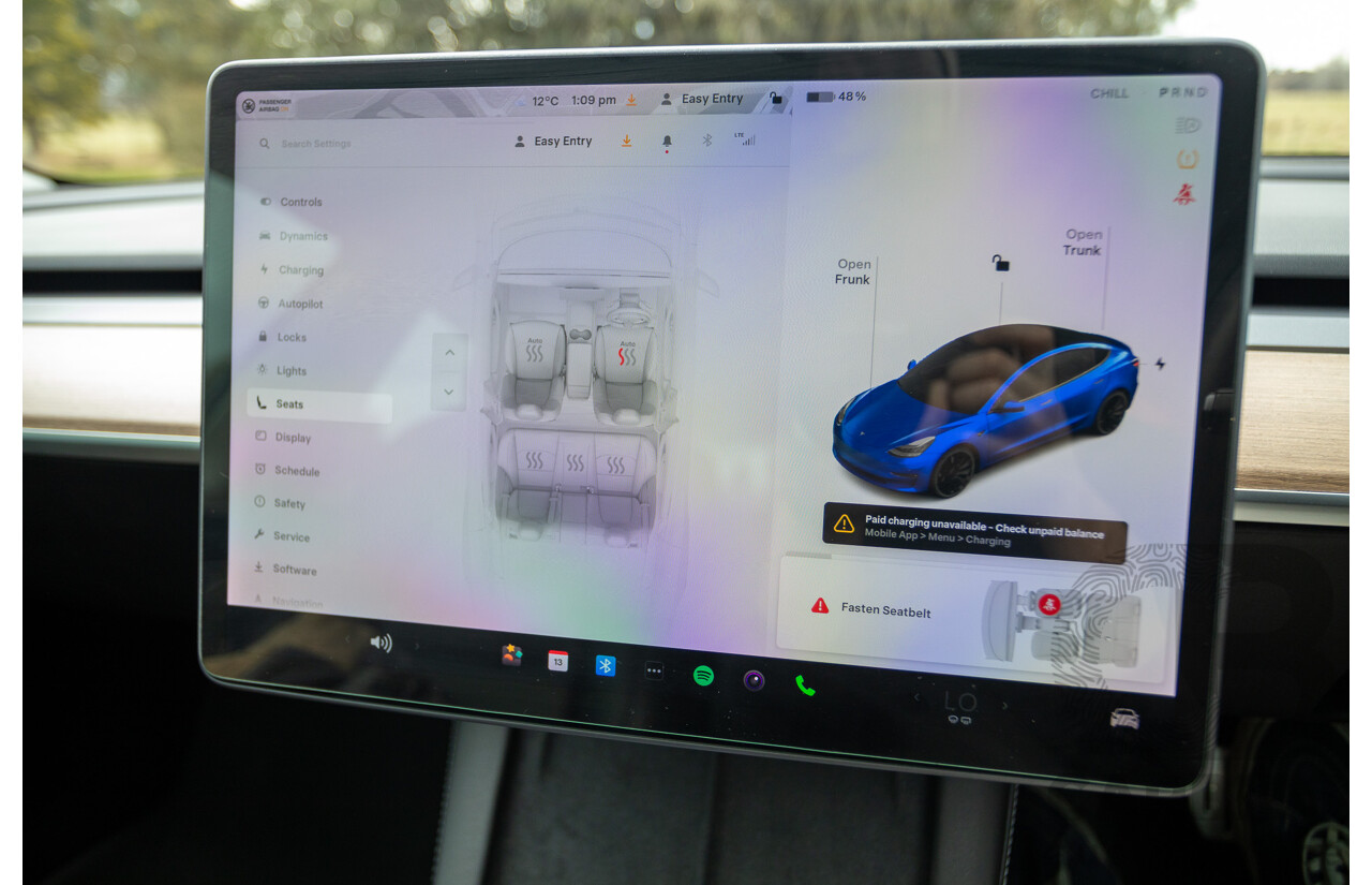 10/2020 Tesla Model 3 Performance (AWD) Dual Motor 4d Sedan Deep Blue Metallic - Dedicated Electric EV 335kw