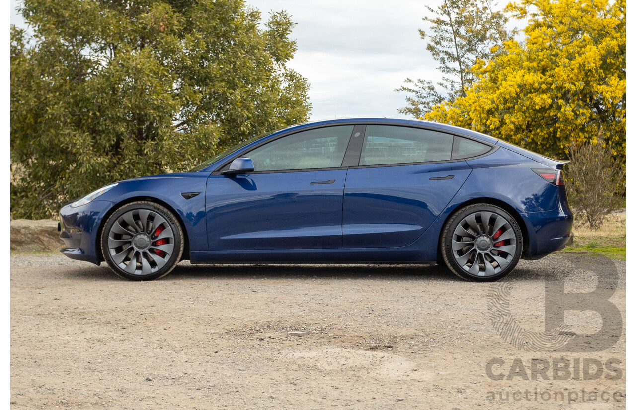 10/2020 Tesla Model 3 Performance (AWD) Dual Motor 4d Sedan Deep Blue Metallic - Dedicated Electric EV 335kw