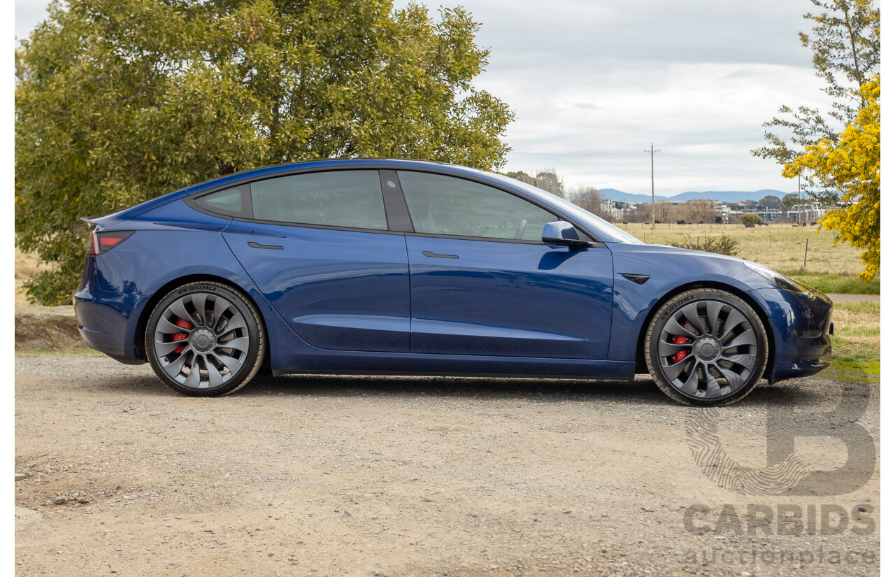 10/2020 Tesla Model 3 Performance (AWD) Dual Motor 4d Sedan Deep Blue Metallic - Dedicated Electric EV 335kw