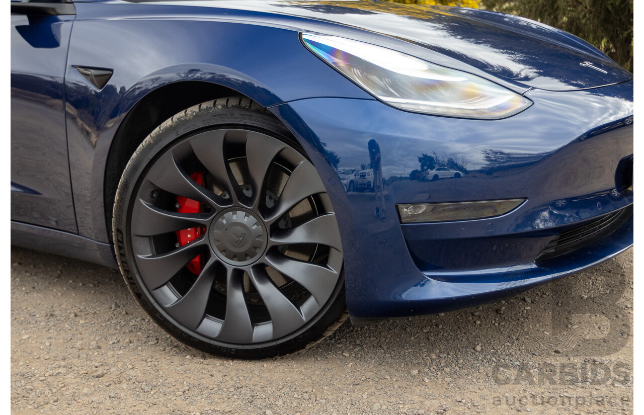 10/2020 Tesla Model 3 Performance (AWD) Dual Motor 4d Sedan Deep Blue Metallic - Dedicated Electric EV 335kw
