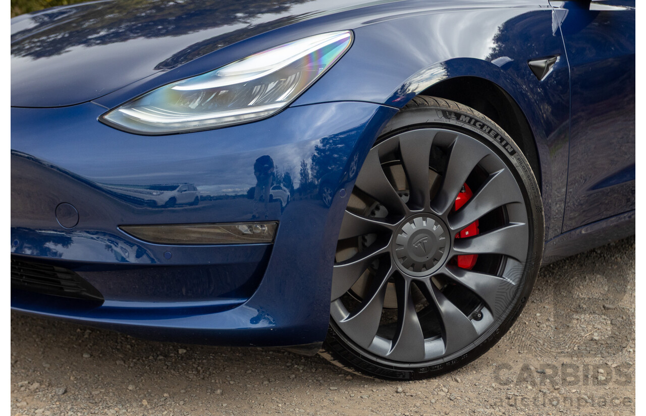 10/2020 Tesla Model 3 Performance (AWD) Dual Motor 4d Sedan Deep Blue Metallic - Dedicated Electric EV 335kw