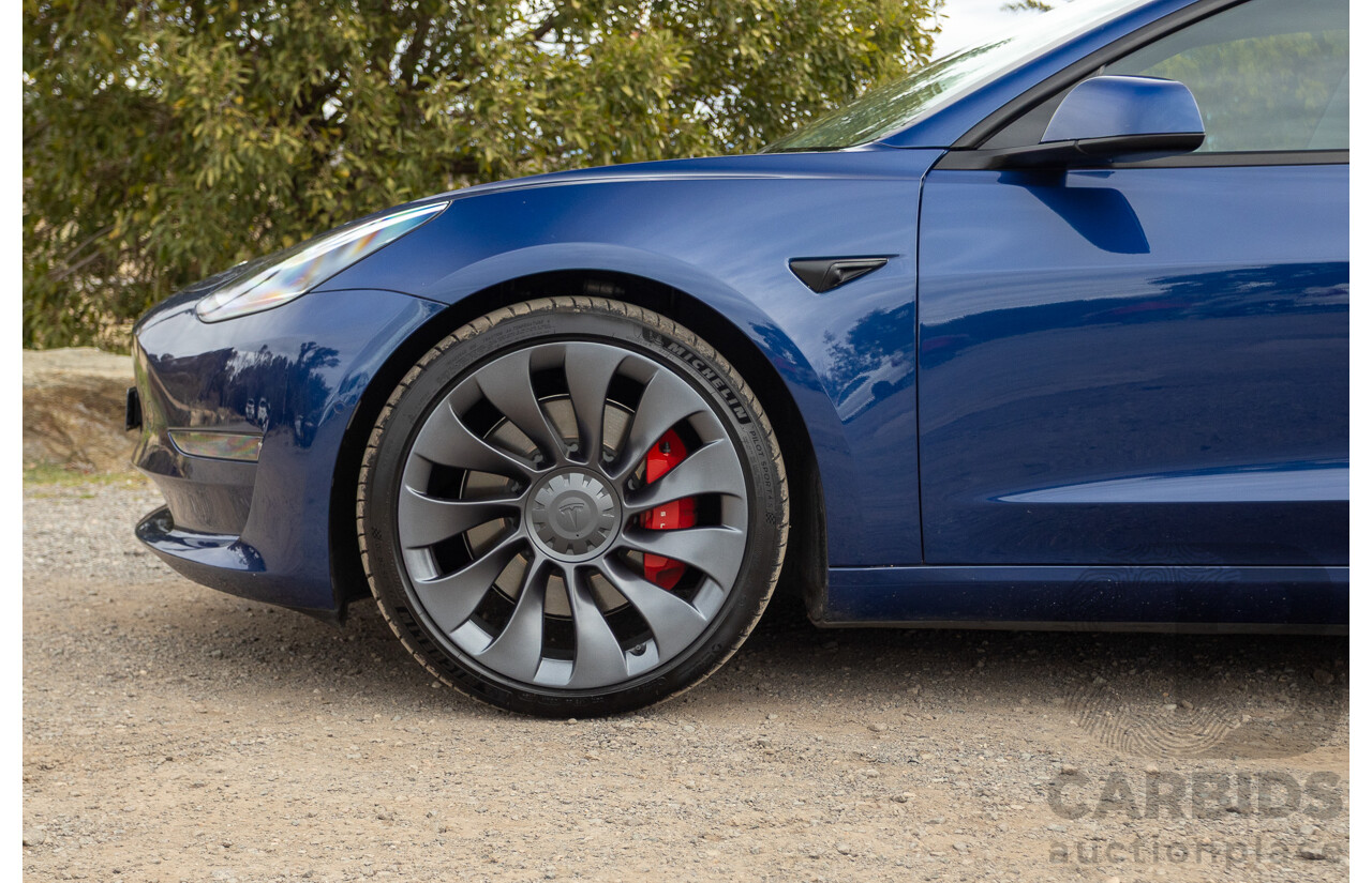10/2020 Tesla Model 3 Performance (AWD) Dual Motor 4d Sedan Deep Blue Metallic - Dedicated Electric EV 335kw