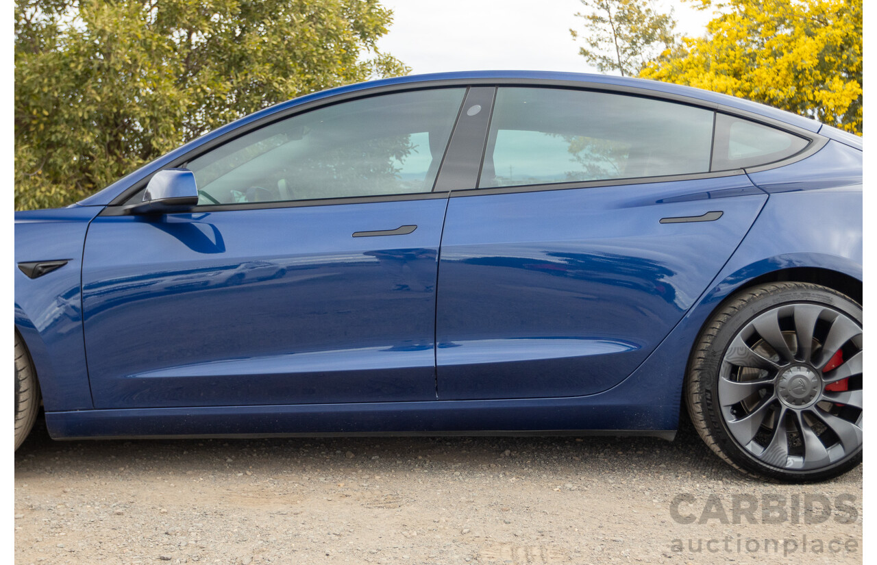 10/2020 Tesla Model 3 Performance (AWD) Dual Motor 4d Sedan Deep Blue Metallic - Dedicated Electric EV 335kw