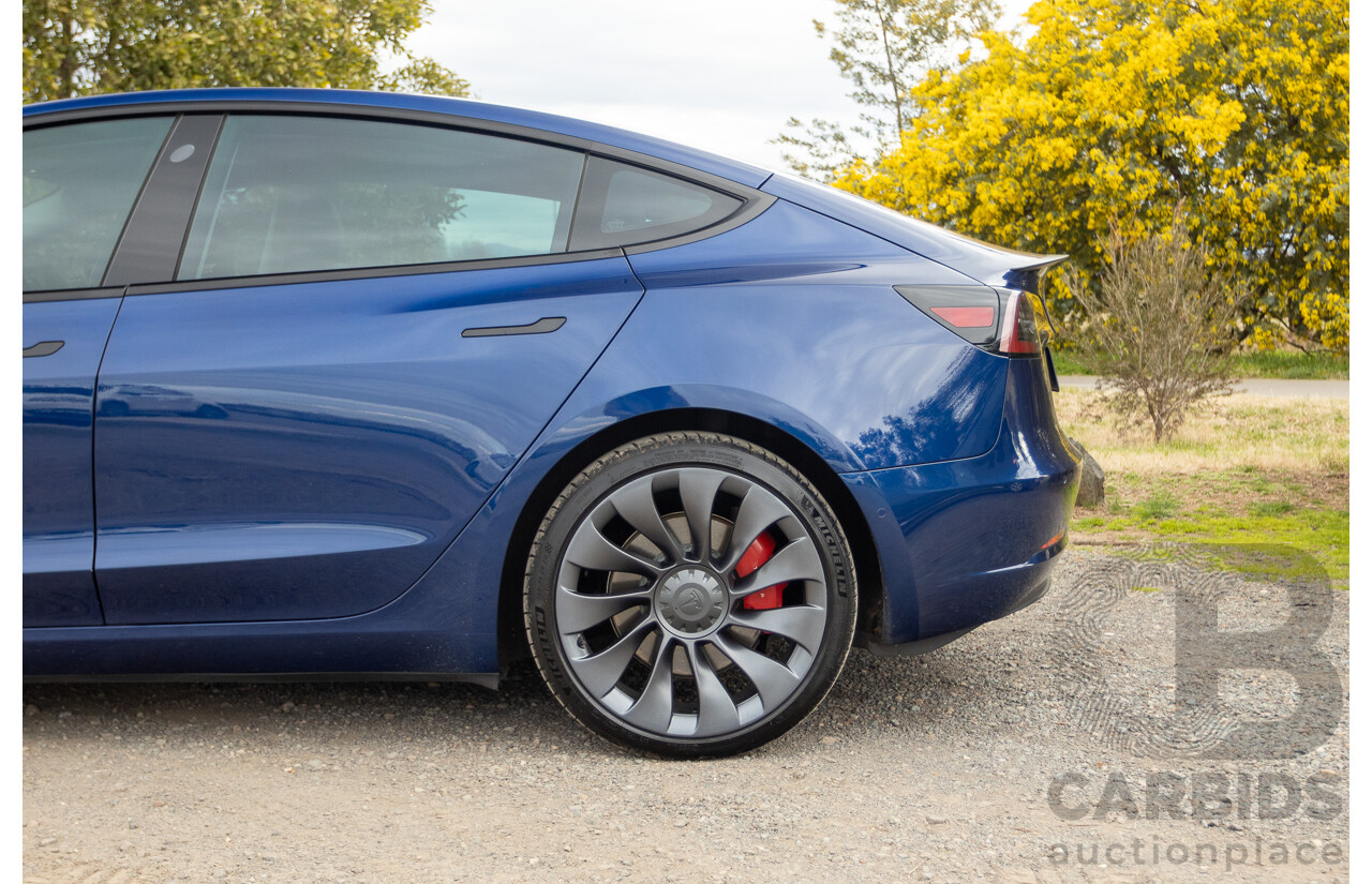 10/2020 Tesla Model 3 Performance (AWD) Dual Motor 4d Sedan Deep Blue Metallic - Dedicated Electric EV 335kw