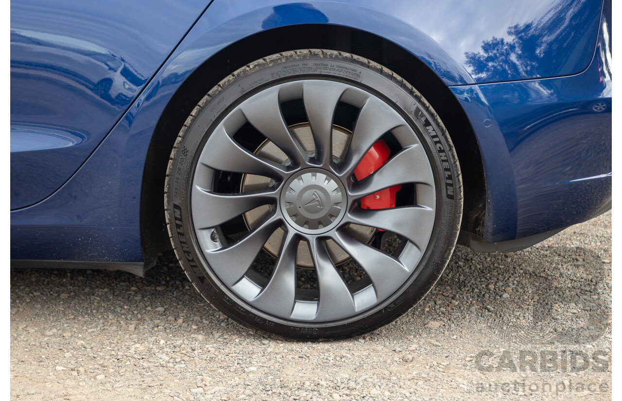 10/2020 Tesla Model 3 Performance (AWD) Dual Motor 4d Sedan Deep Blue Metallic - Dedicated Electric EV 335kw