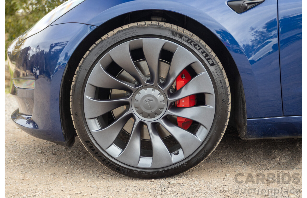 10/2020 Tesla Model 3 Performance (AWD) Dual Motor 4d Sedan Deep Blue Metallic - Dedicated Electric EV 335kw