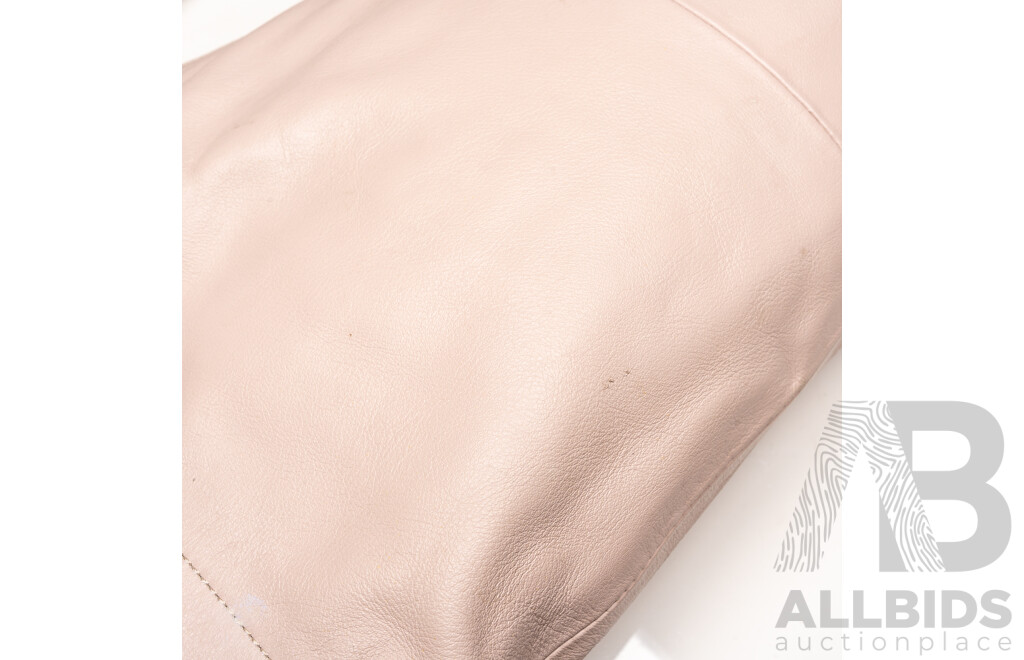 Oroton Pink Leather 'Moda' Large Hobo Bag (2004)