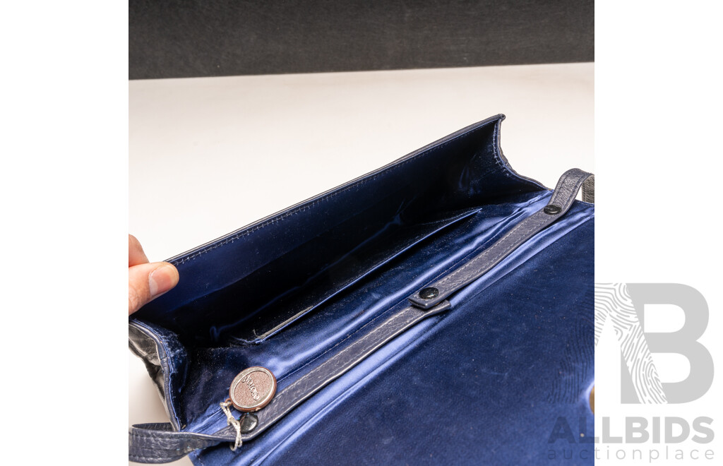 Vintage Oroton Navy Leather & White Glomesh Bag, with Oroton Glomesh Wallet & Coin Purse & Pierre Cardin Handbag
