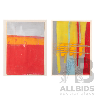 Conchita Carambano (20th Century, German-Born Australian, 1961-) In Triplicate & Final Fantasy V, Pair of Original Mixed Media on Paper,42 x 30 cm (sheets) (2)