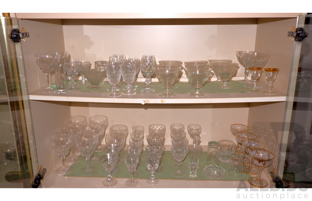 Large Quantity of Unsorted China, Glass and Silverware