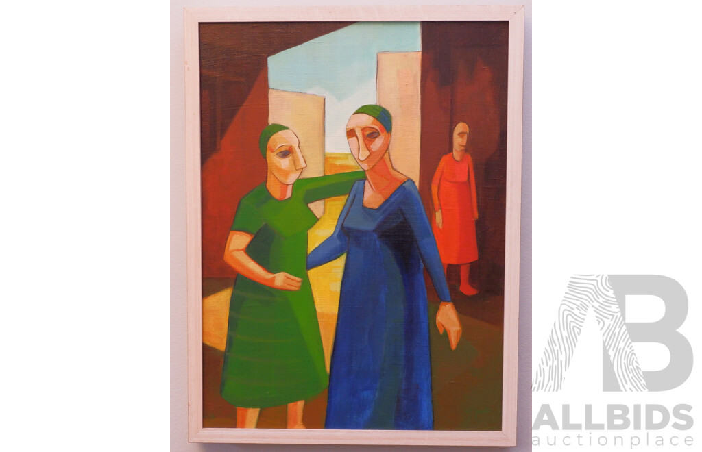 Sandro Nocentini, Old Friends 2005, Oil on Canvas, Signed and Dated Verso