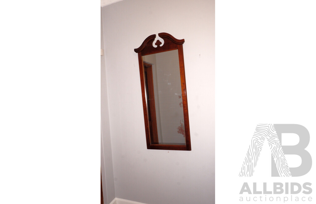 Walnut Framed Hanging Mirror