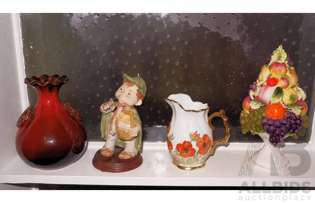 4 Various Ceramic Items Including Figurine, Jug Etc
