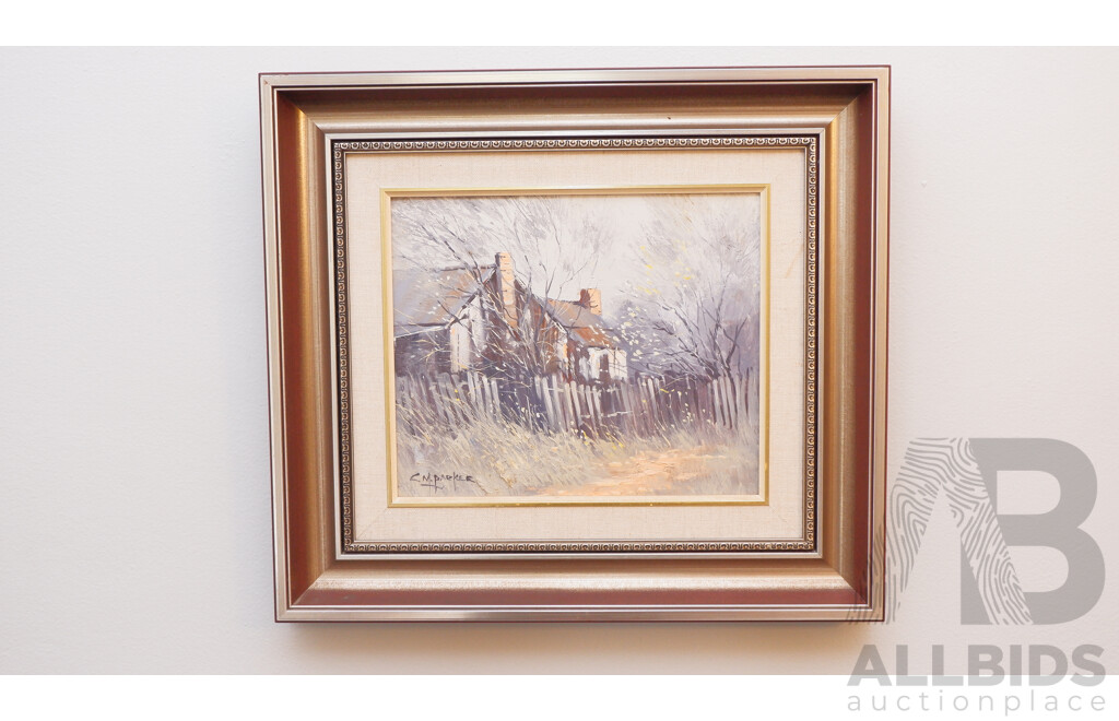 Colleen Parker, Greg Cottage - Hill End, Oil on Board, Signed Lower Left