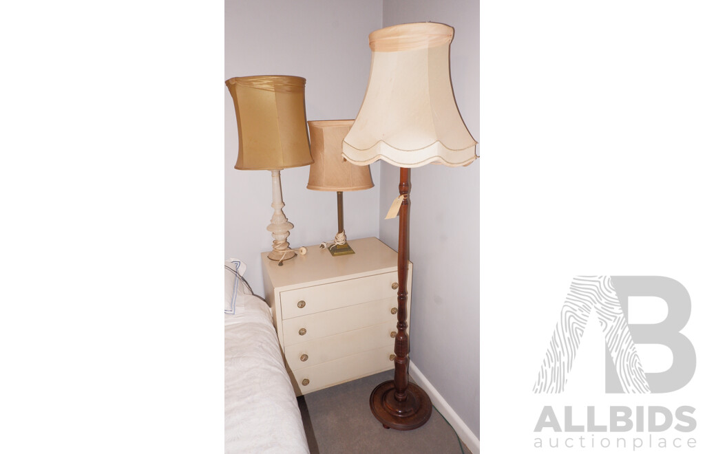 2 Vintage Table Lamps and a Standard Lamp