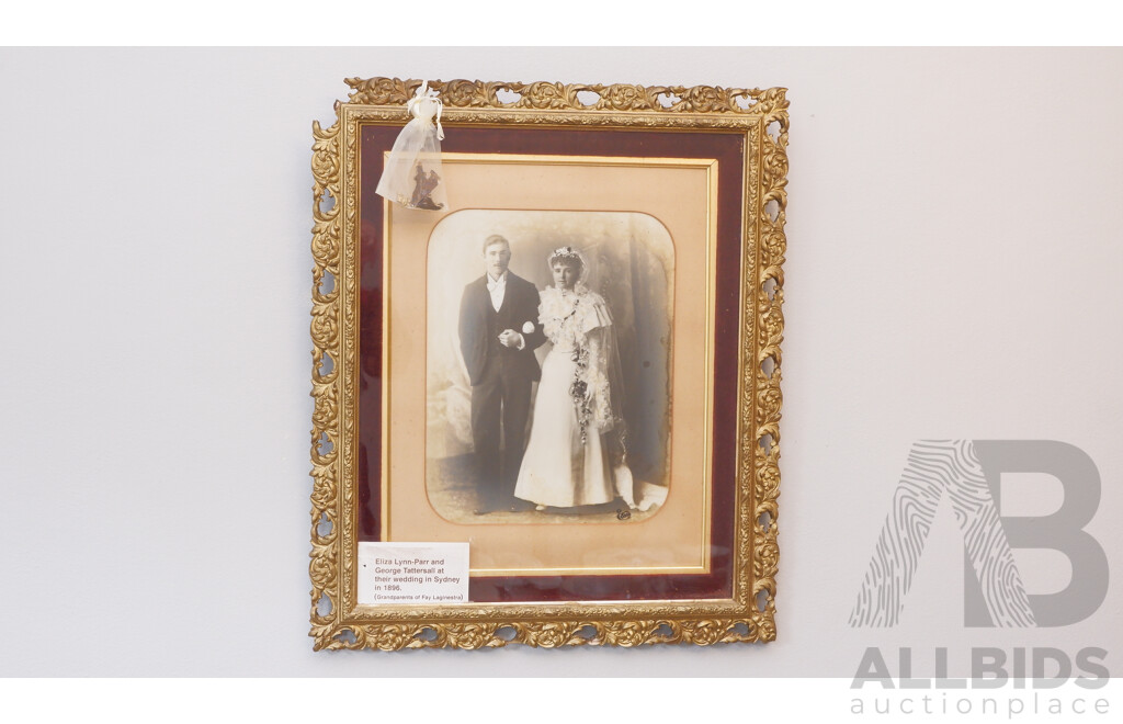 Original Eden Studios Photograph of Eliza Lynn-Parr and George Tattersall 1896