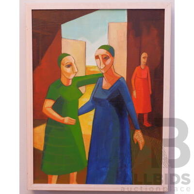 Sandro Nocentini, Old Friends 2005, Oil on Canvas, Signed and Dated Verso