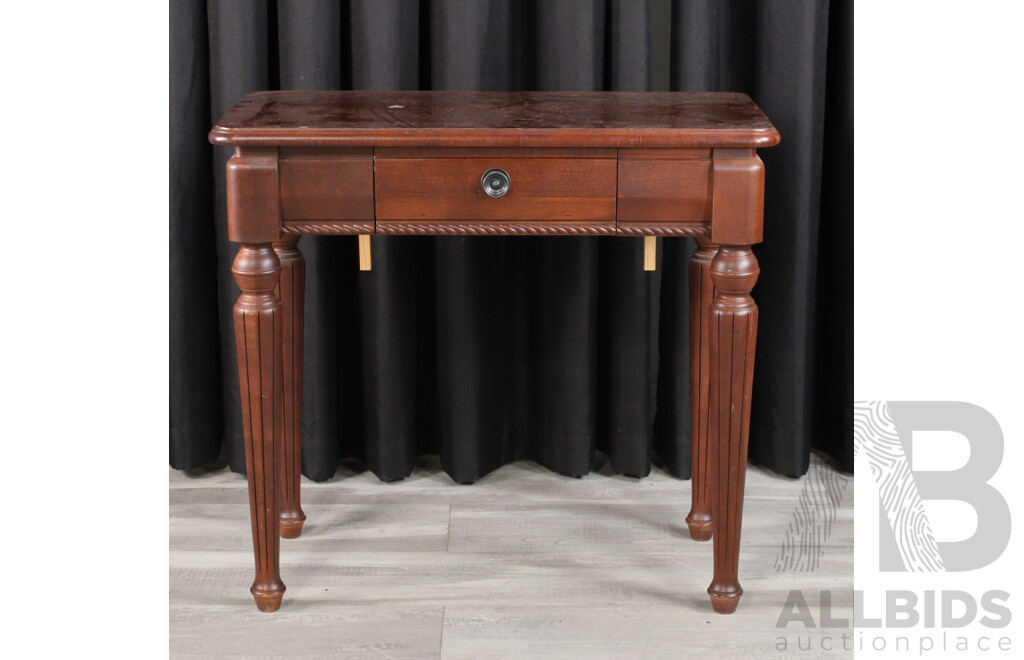 Reproduction Mahogany Hall Table, Ex Canberra Based High Commission