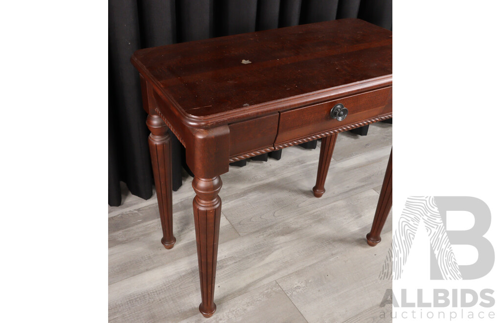 Reproduction Mahogany Hall Table, Ex Canberra Based High Commission