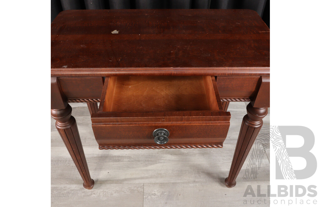 Reproduction Mahogany Hall Table, Ex Canberra Based High Commission