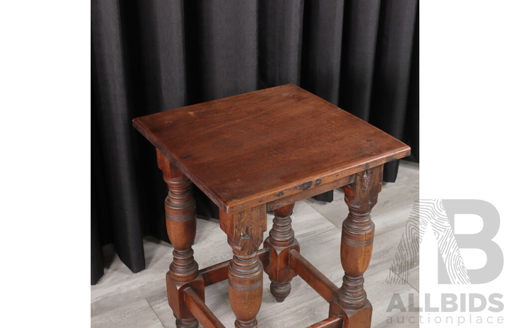 Edwardian Oak Side Table