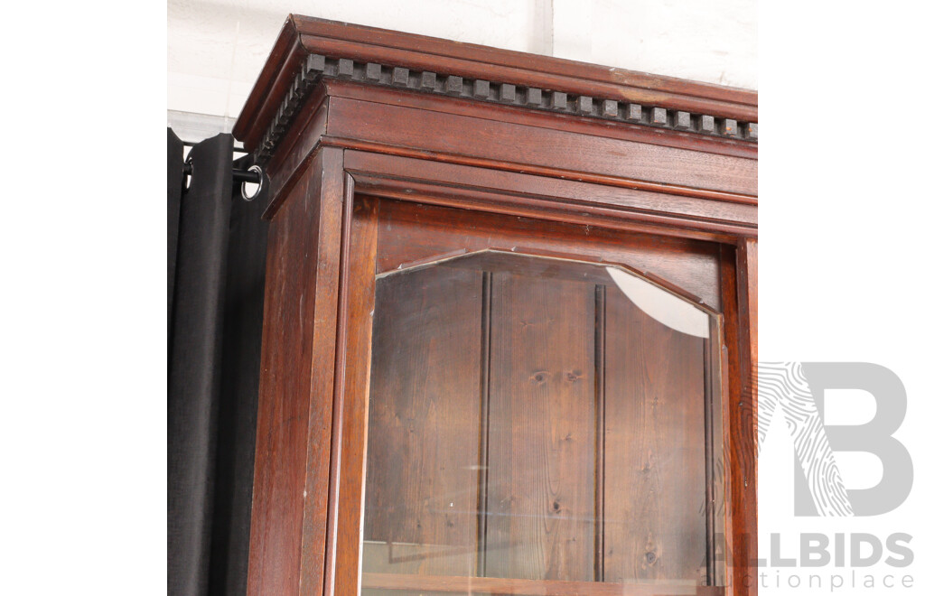 Two Piece Mahogany Bookcase