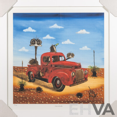 Peter Browne, (20th Century, Australian, 1947-), Free as Birds, Giclee Limited Edition Print, Hand Signed, 65 x 65 cm (frame) Peter Browne, (20th Century, Australian, 1947-), Free as Birds, Giclee Limited Edition Print, Hand Signed, 65 x 65 cm (frame)