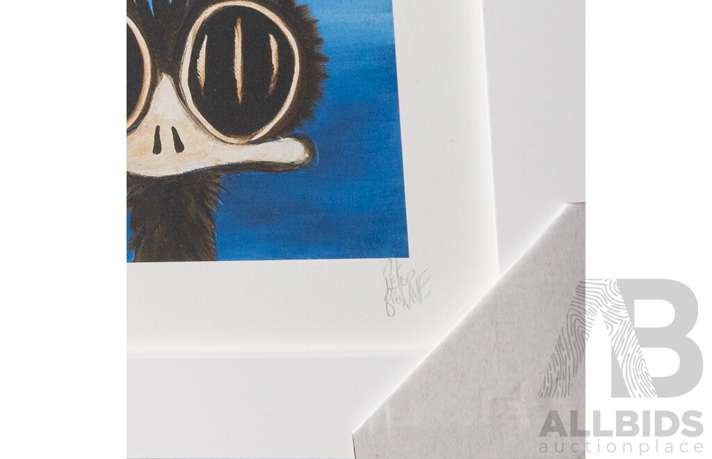 Peter Browne, (20th Century, Australian, 1947-), Loco Echidnas, Giclee Limited Edition Print, Hand Signed, 65 x 65 cm (frame)