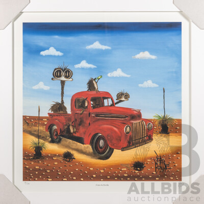 Peter Browne, (20th Century, Australian, 1947-), Free as Birds, Giclee Limited Edition Print, Hand Signed, 65 x 65 cm (frame) Peter Browne, (20th Century, Australian, 1947-), Free as Birds, Giclee Limited Edition Print, Hand Signed, 65 x 65 cm (frame)