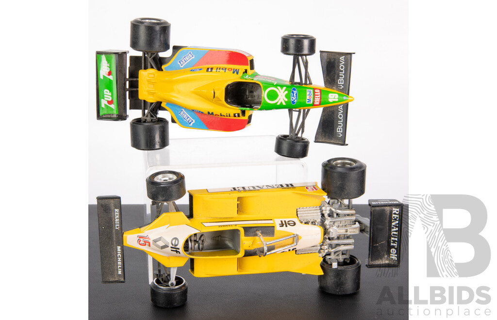 Burago Diecast Formula One Cars Including Benetton Ford B 188 and Renault RE 30 - 1:24 Scale