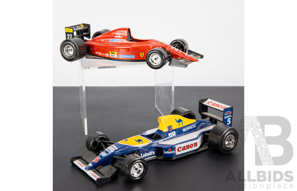 Burago Diecast Formula One Cars Including Williams FW 14 and Ferrari 641/2 - 1:24 Scale