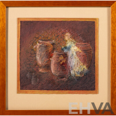 Jill Clingan, (20th Century, Australian, 1942-), A Wedding in Cana (2005), Mixed Media, 35.5 x 36 cm (frame)