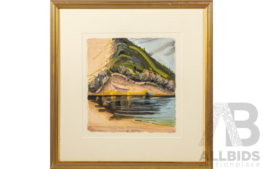 B. Grany (?), (20th Century), Darby River No.1 (Wilsons Prom.), Original Watercolour on Card, 52 x 50 cm (frame)