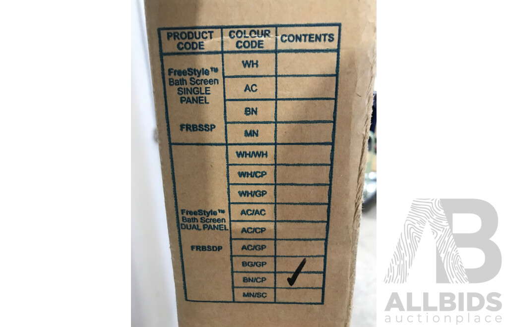 DIAS Aluminium FreeStyle Dual Panel Bath Screen - Brand New