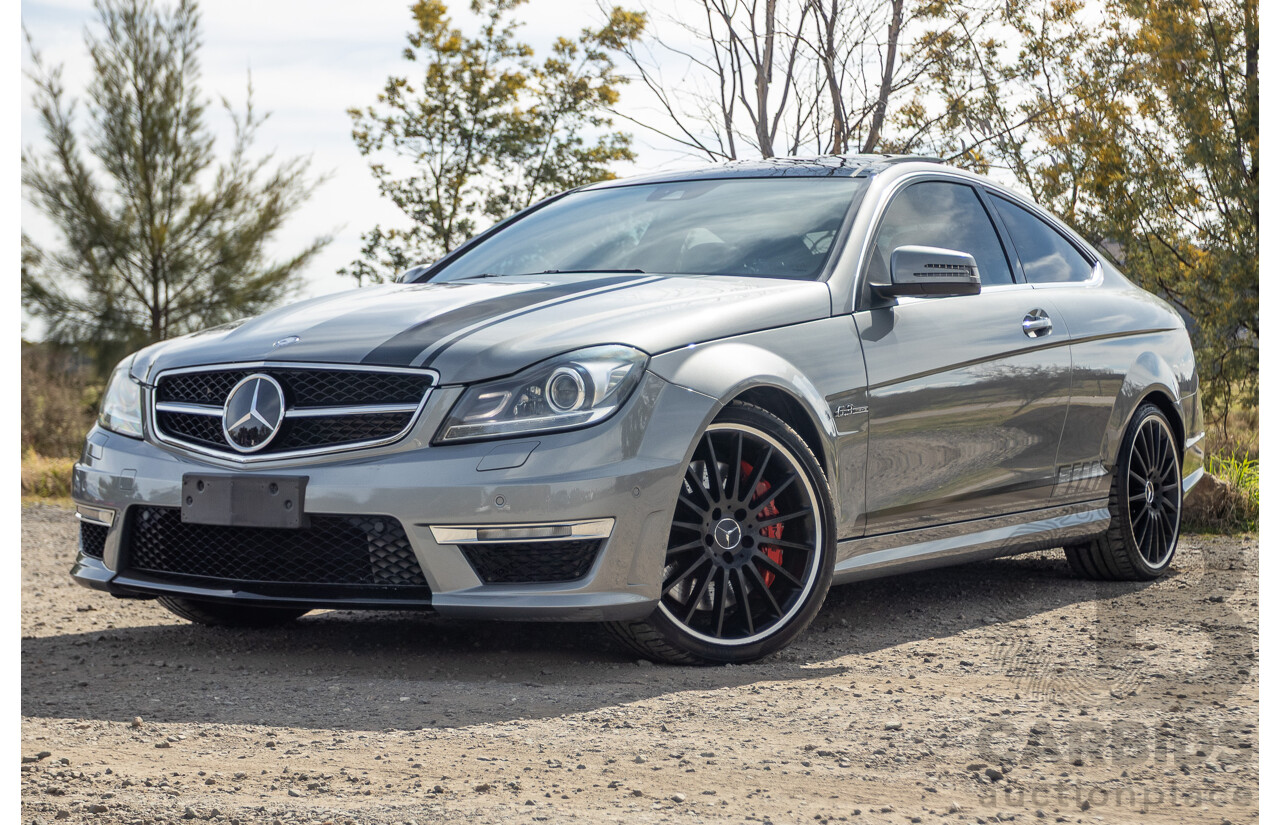 1/2012 Mercedes Benz C63 AMG Performance Package W204 MY12 2d Coupe Palladium Silver Metallic V8 6.3L