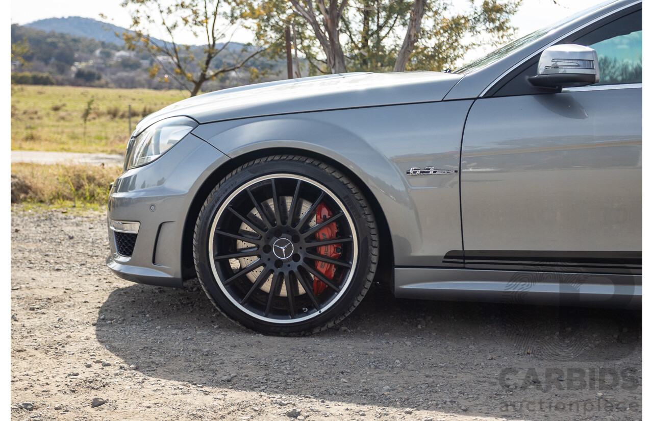 1/2012 Mercedes Benz C63 AMG Performance Package W204 MY12 2d Coupe Palladium Silver Metallic V8 6.3L