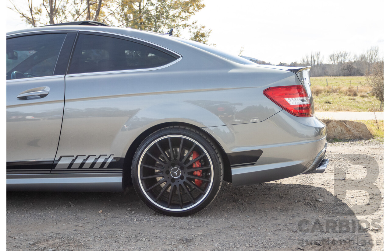 1/2012 Mercedes Benz C63 AMG Performance Package W204 MY12 2d Coupe Palladium Silver Metallic V8 6.3L