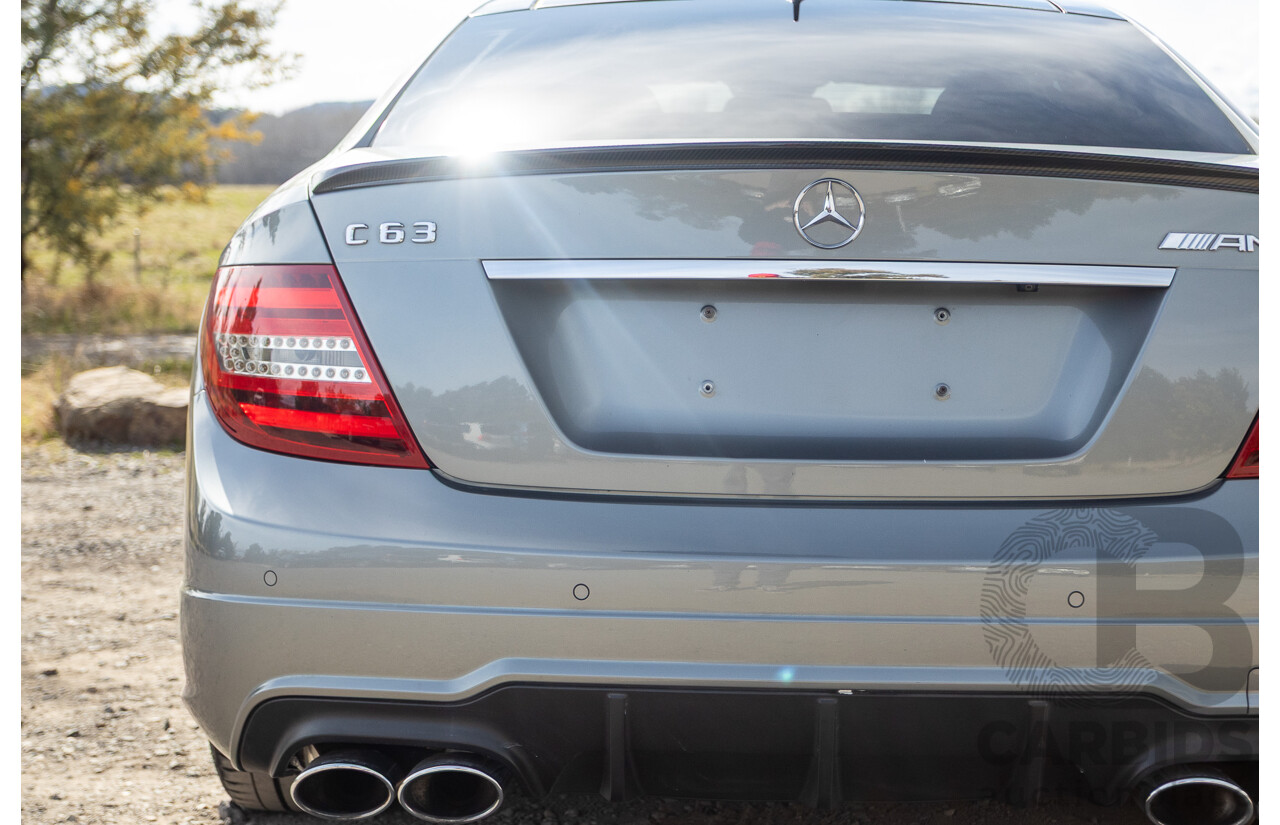 1/2012 Mercedes Benz C63 AMG Performance Package W204 MY12 2d Coupe Palladium Silver Metallic V8 6.3L