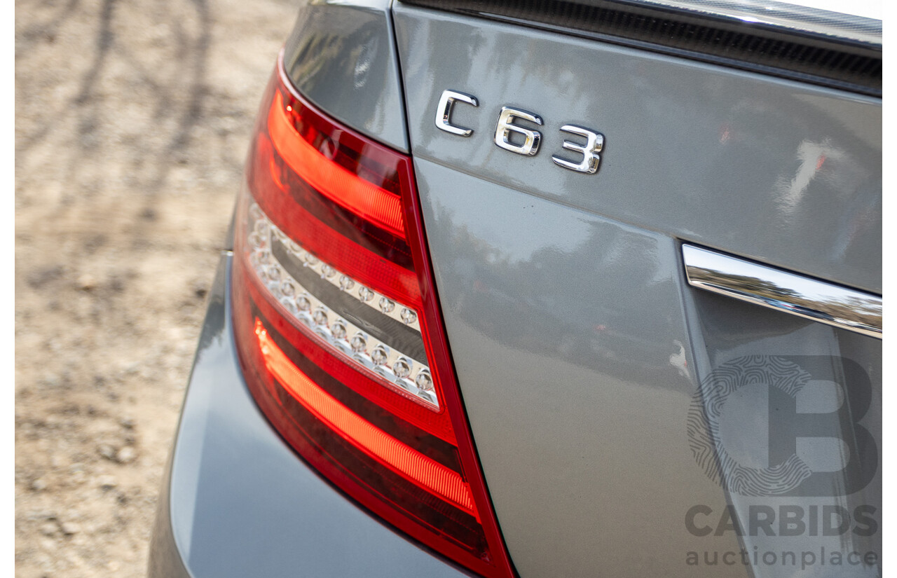 1/2012 Mercedes Benz C63 AMG Performance Package W204 MY12 2d Coupe Palladium Silver Metallic V8 6.3L