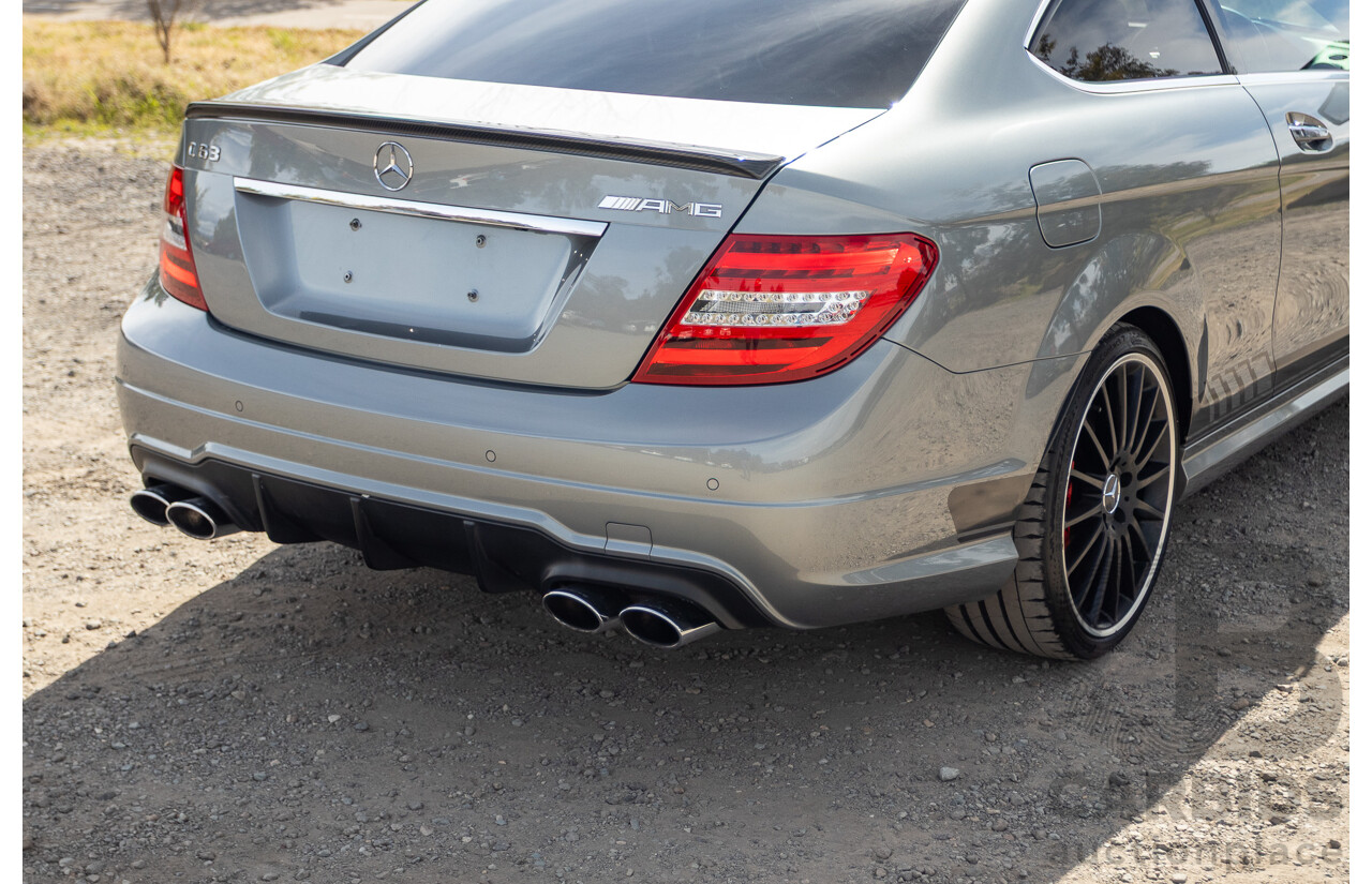 1/2012 Mercedes Benz C63 AMG Performance Package W204 MY12 2d Coupe Palladium Silver Metallic V8 6.3L