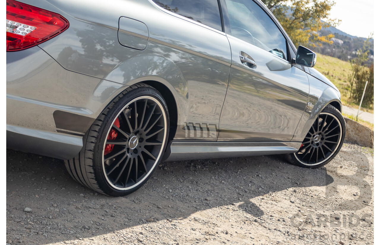1/2012 Mercedes Benz C63 AMG Performance Package W204 MY12 2d Coupe Palladium Silver Metallic V8 6.3L