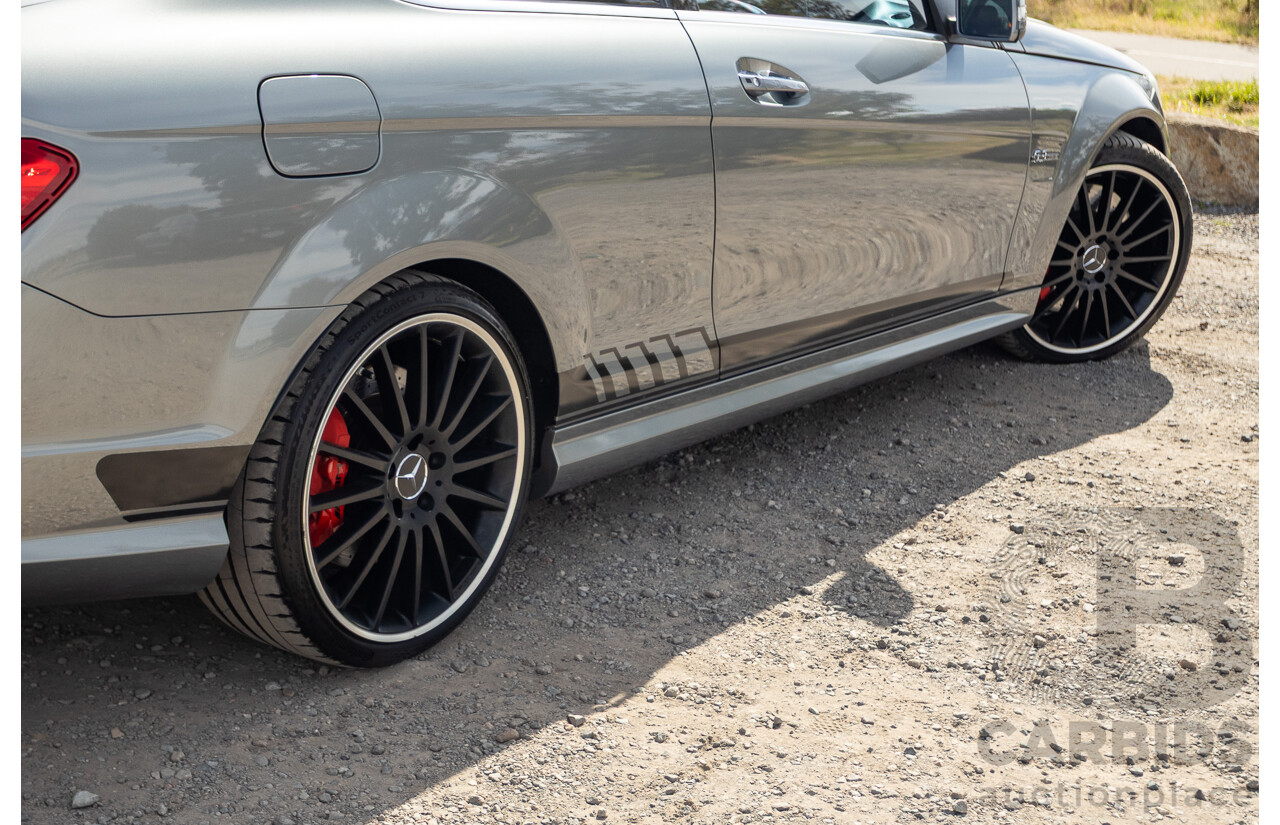 1/2012 Mercedes Benz C63 AMG Performance Package W204 MY12 2d Coupe Palladium Silver Metallic V8 6.3L