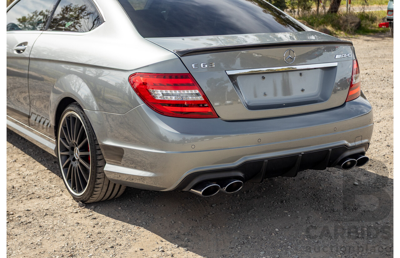 1/2012 Mercedes Benz C63 AMG Performance Package W204 MY12 2d Coupe Palladium Silver Metallic V8 6.3L